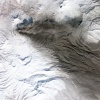 Вулкан Карымский со спутника NASA Terra во время извержения