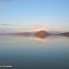 Вид на вулкан Шивелуч с Харчинского озера